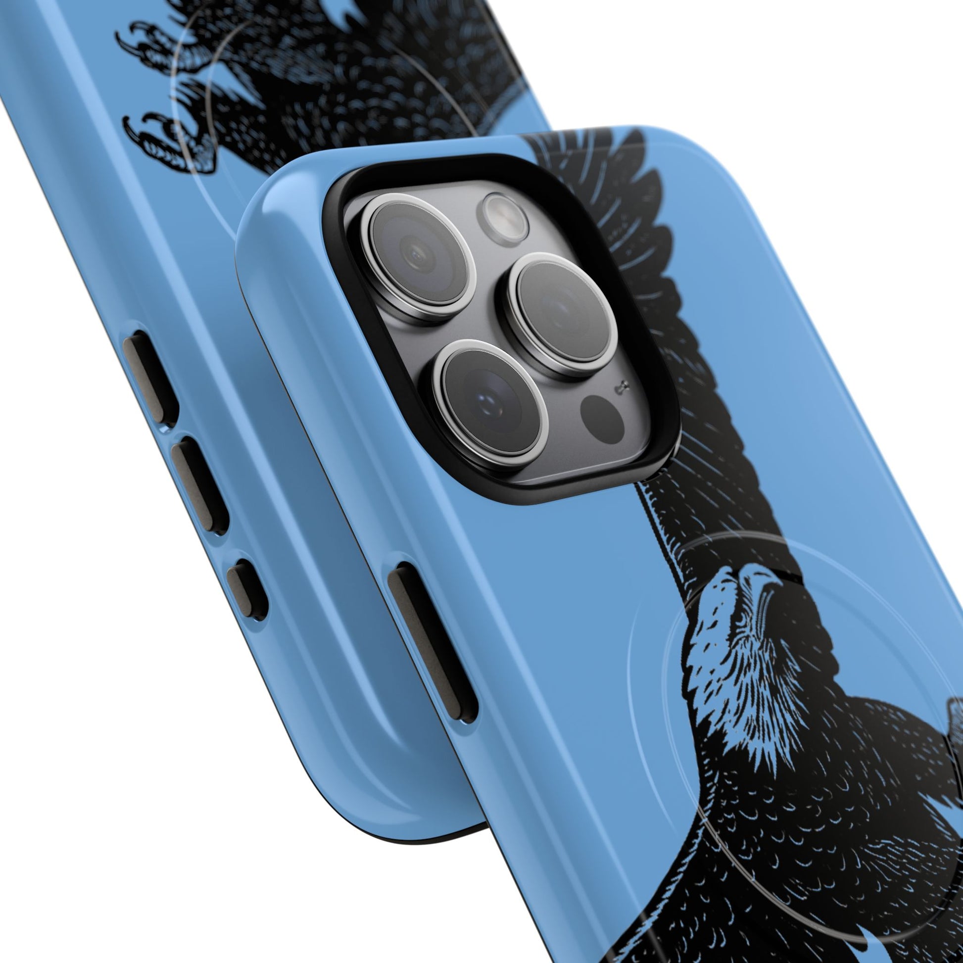 Eagle Flight Tough Magnetic Phone Case — Protective Magnetic Snap Cover with Soaring Eagle Design