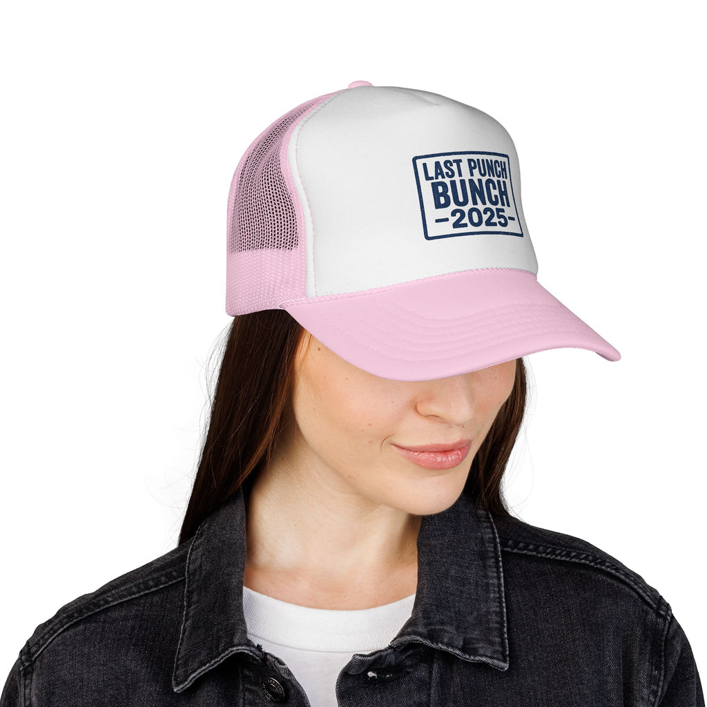 Last Punch Bunch 2025 Trucker Cap - Fun Casual Headwear for Celebrations, Retirement Gifts, Gifts For Postal Workers