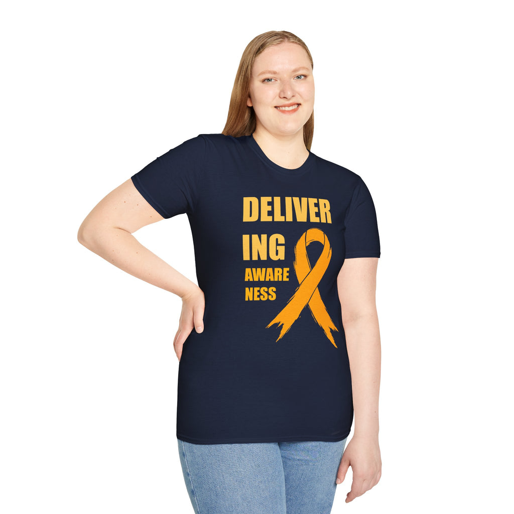 Childhood Cancer Awareness Shirt – Delivering Awareness Gold Ribbon Support Tee