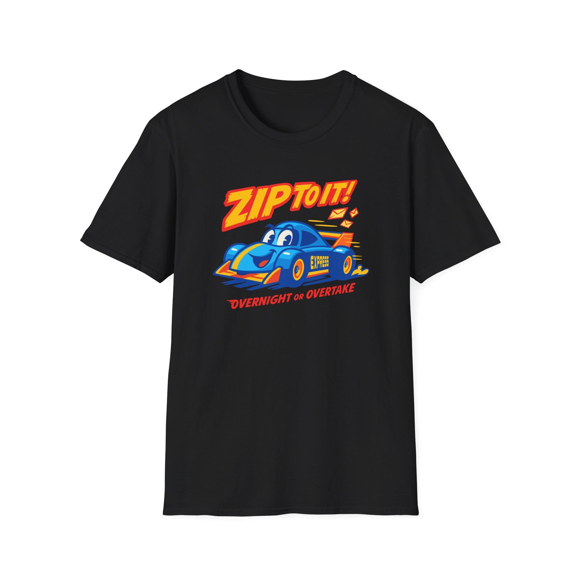 Race-Themed Unisex Softstyle T-Shirt | 'ZIP TO IT' Graphic Tee, Perfect for Car Lovers, Birthday Gift, Motorsport Fans, Casual Wear