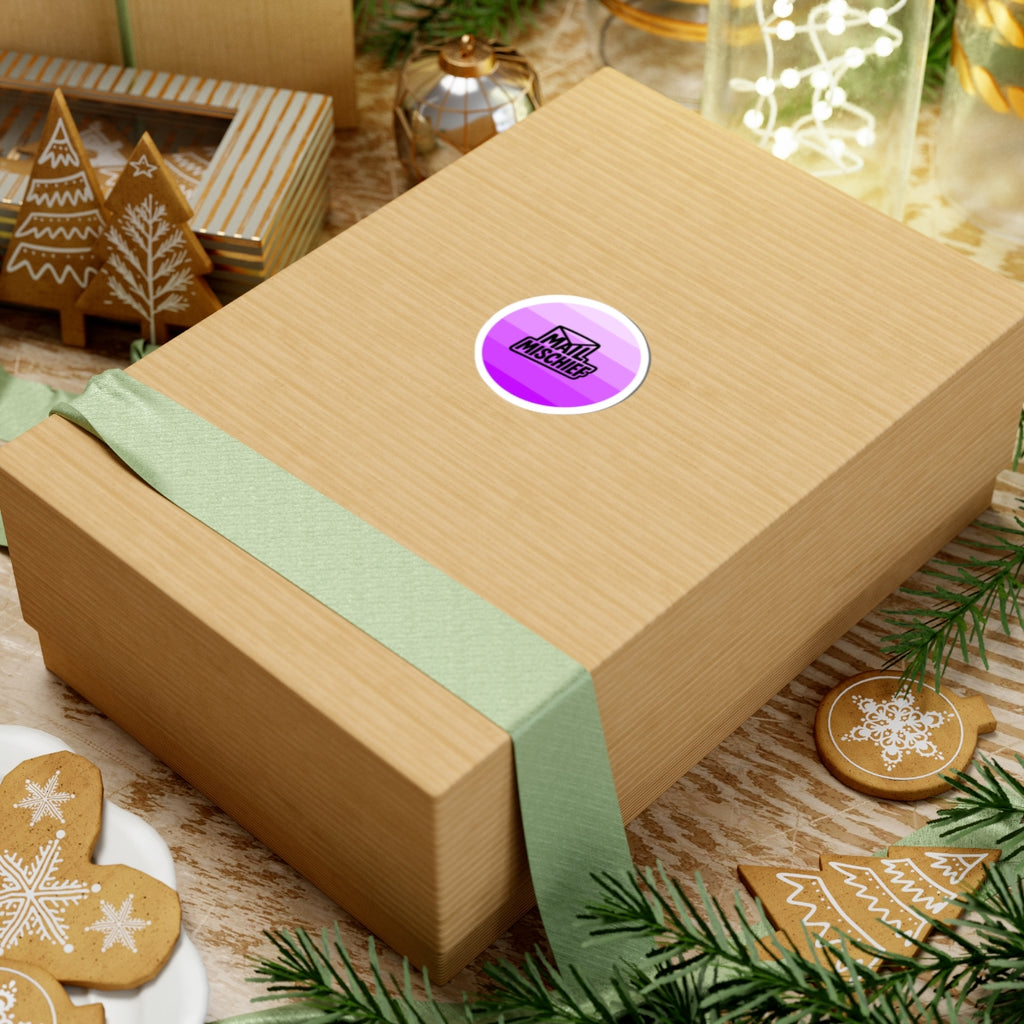 Mail Mischief Purple Gradient Kiss-Cut Sticker