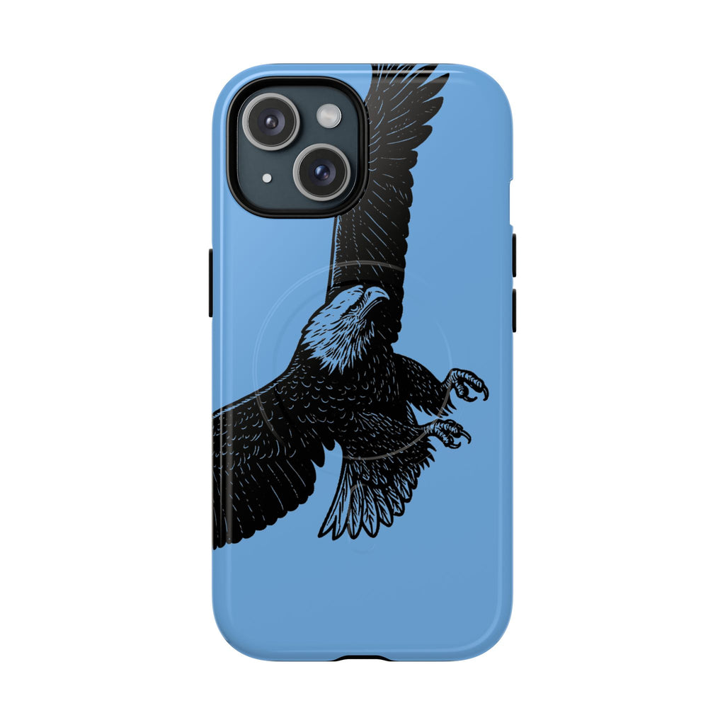 Eagle Flight Tough Magnetic Phone Case — Protective Magnetic Snap Cover with Soaring Eagle Design