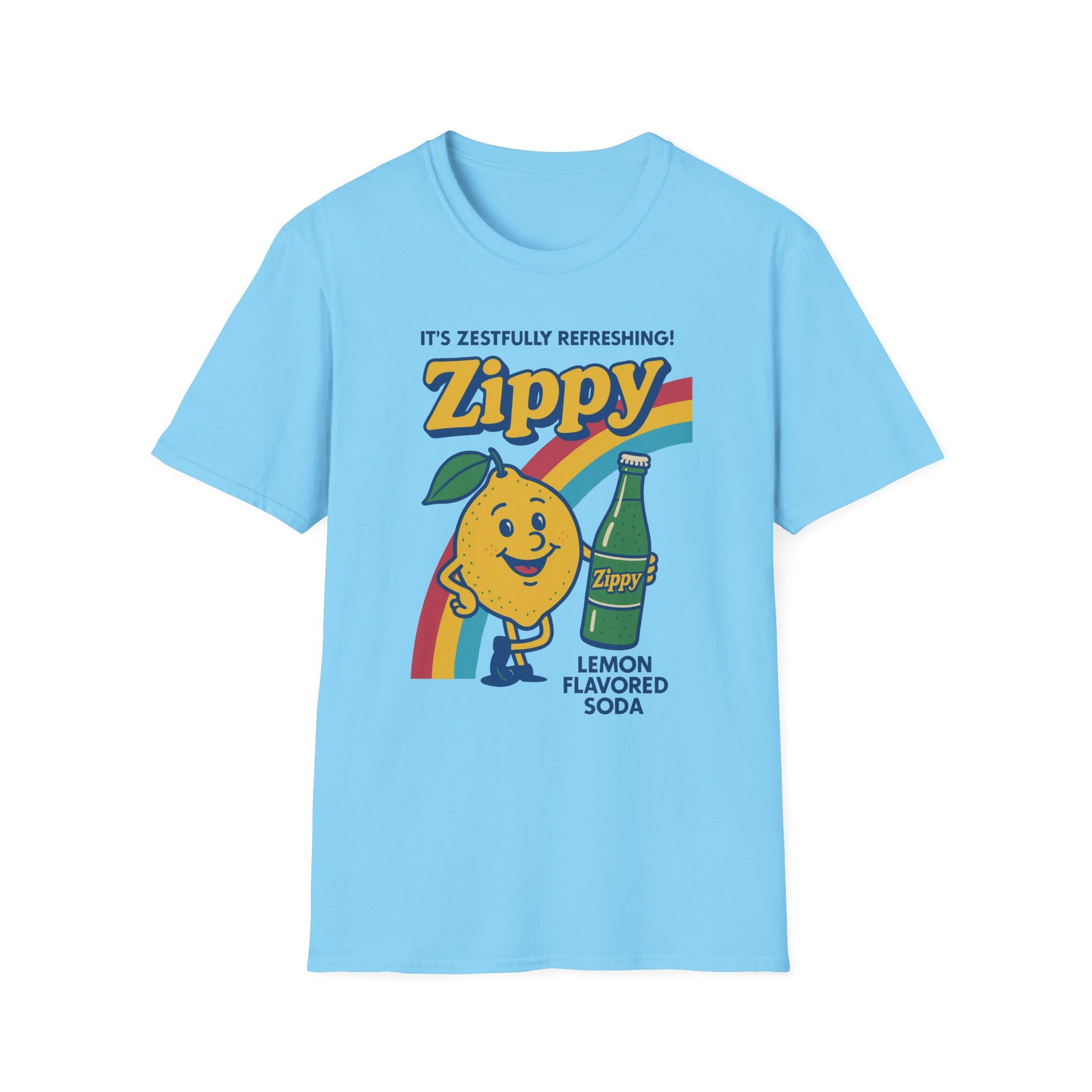 Zesty Lemon Soda T-Shirt, Retro Graphic Tee, Postal Worker, Mail Carrier, Unisex Summer Apparel, Fun Gift, Casual Wear, Lemonade Party Shirt