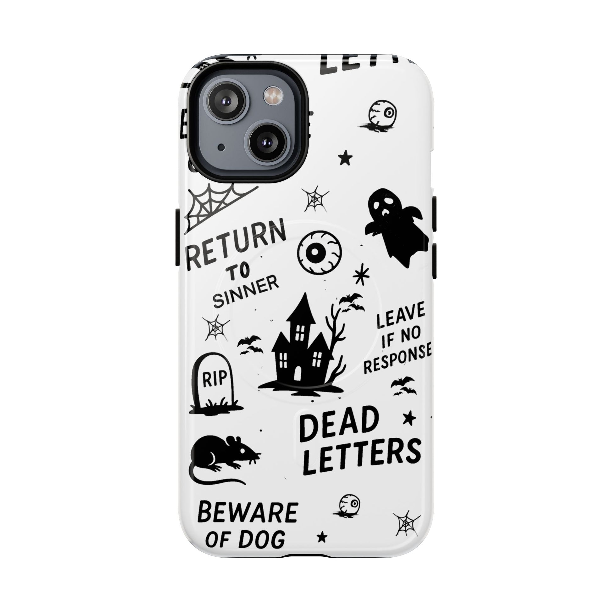 Spooky Phone Case, Halloween Accessory, Tough Magnetic Cases, Unique Gift, Gothic Style Tech Cover, Cell Phone Protector