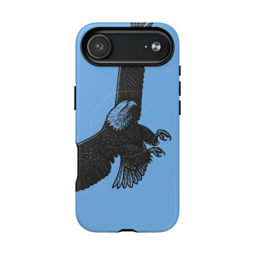 Eagle Flight Tough Magnetic Phone Case — Protective Magnetic Snap Cover with Soaring Eagle Design