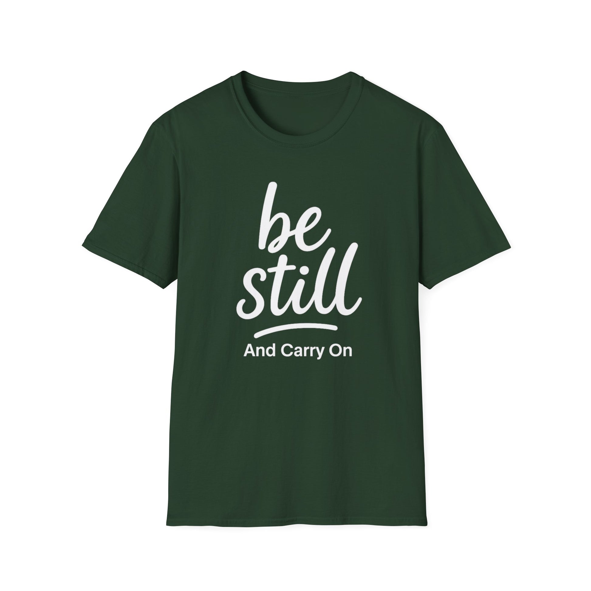 Be Still And Carry On Graphic Tee- Inspirational T-Shirt design for postal workers and people of faith