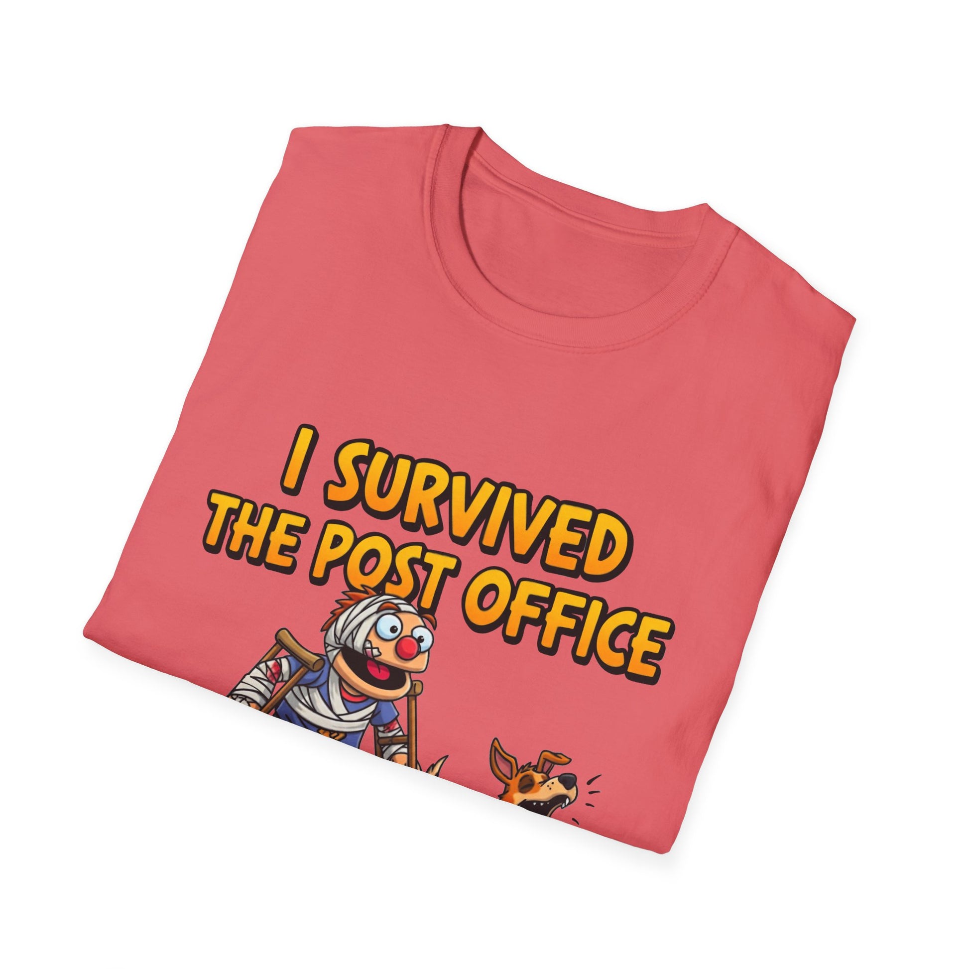 Funny I Survived Post Office T-Shirt, Unique Gift for Mail Carriers, Perfect for Postal Workers, Casual Wear, Humor Tee