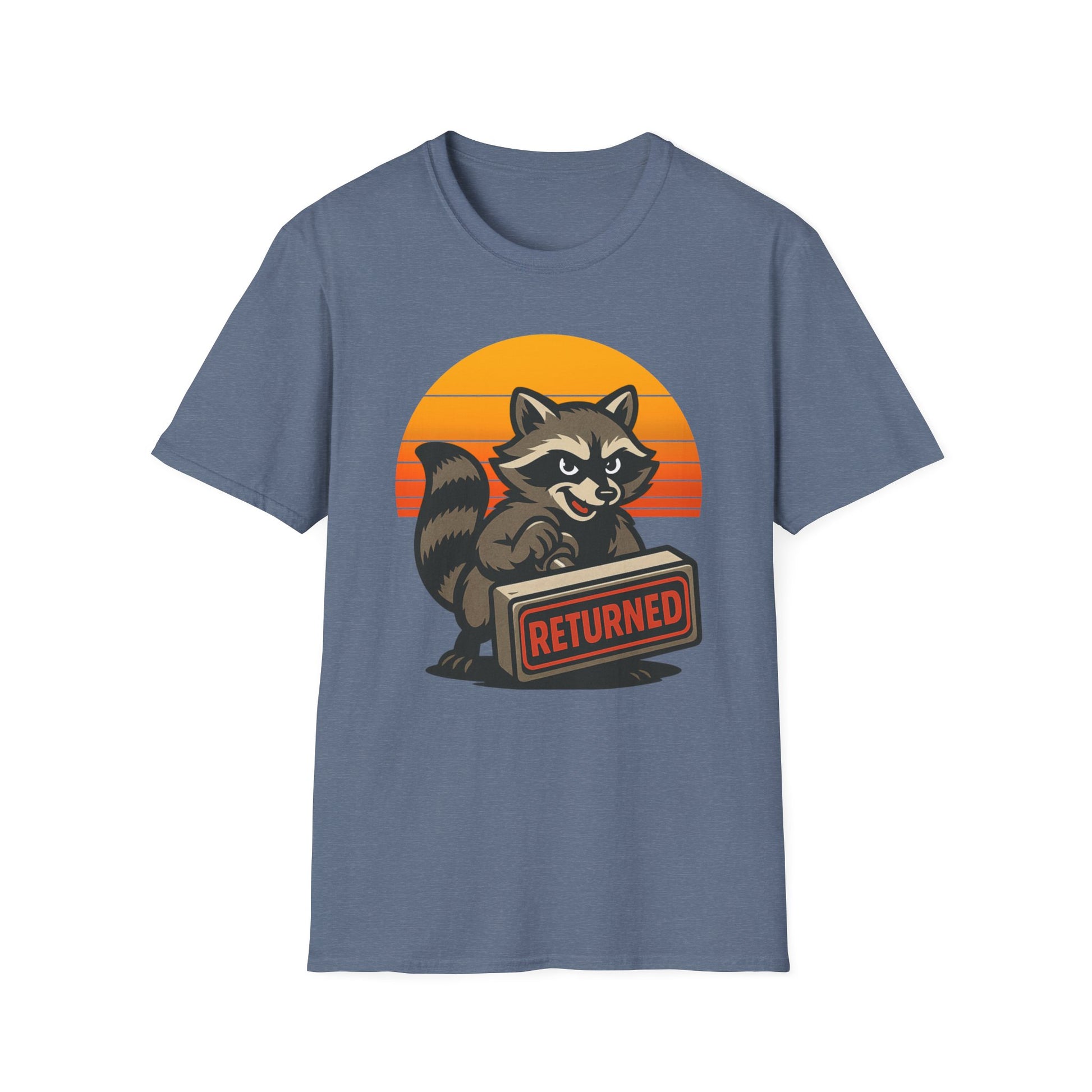 Retro Raccoon Returned T-Shirt, Unisex Graphic Postal Tee, Funny Animal Shirt, Gift for Animal Lovers, Postal Workers and Mail Carriers, Vintage Style Tee
