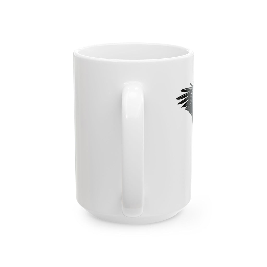 Eagle Flight Ceramic Mug – Vintage Black Soaring Eagle Coffee Cup (11oz, 15oz)