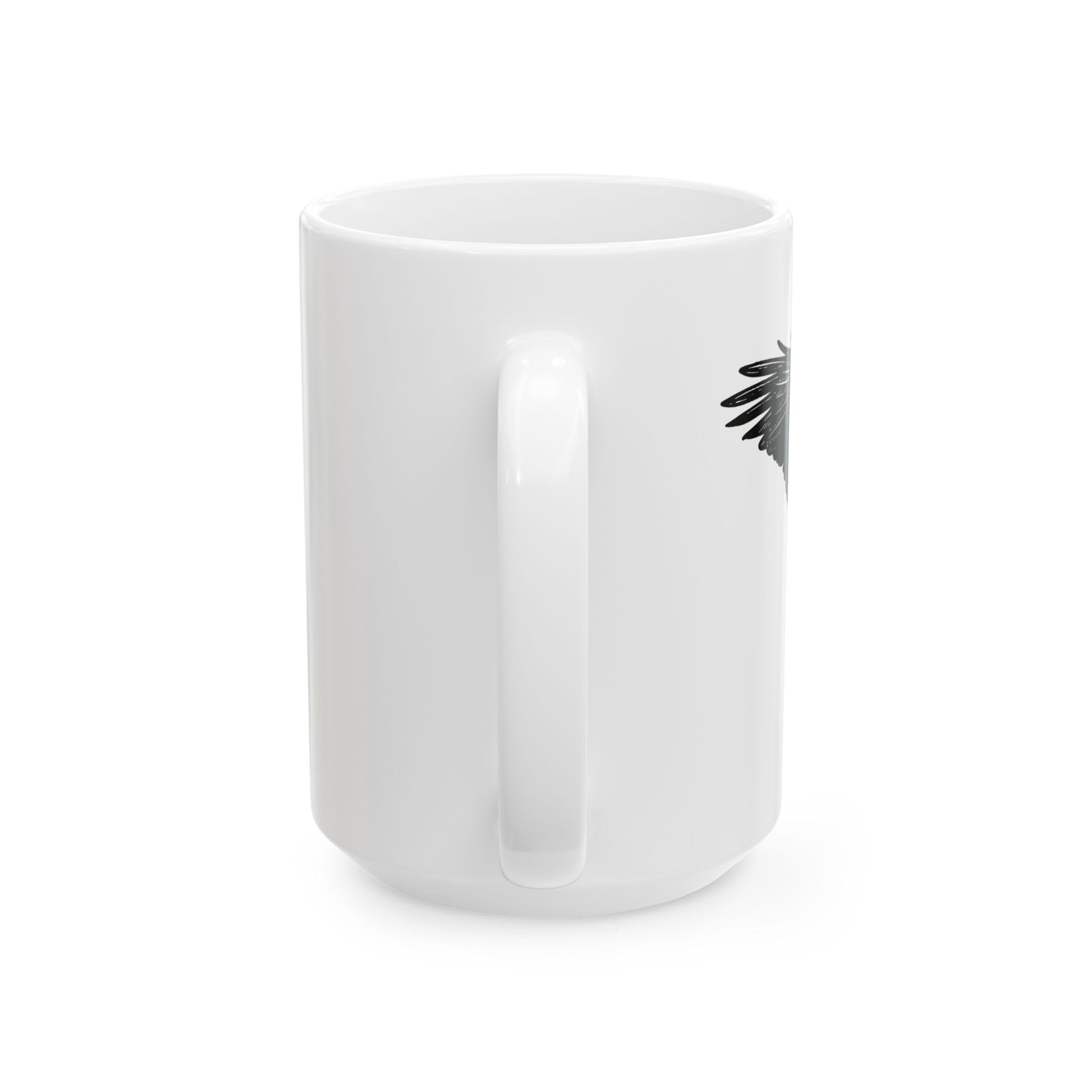 Eagle Flight Ceramic Mug – Vintage Black Soaring Eagle Coffee Cup (11oz, 15oz)