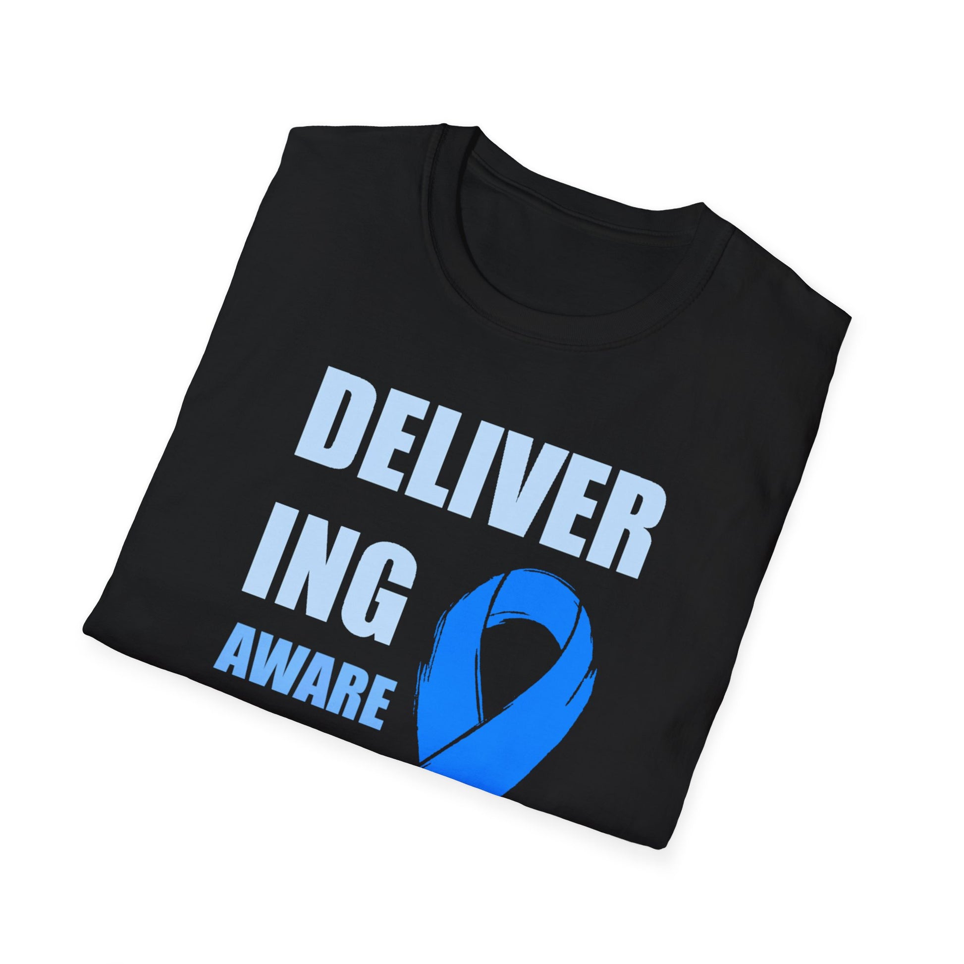 Prostate Cancer Awareness Shirt – Delivering Awareness Light Blue Ribbon Support Tee
