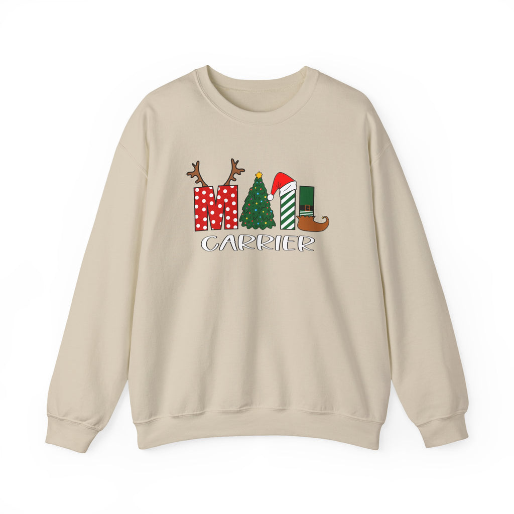 Festive Mail Carrier Sweatshirt, Holiday Gifts For Mail Carriers, Sweatshirts For Mail Carriers.