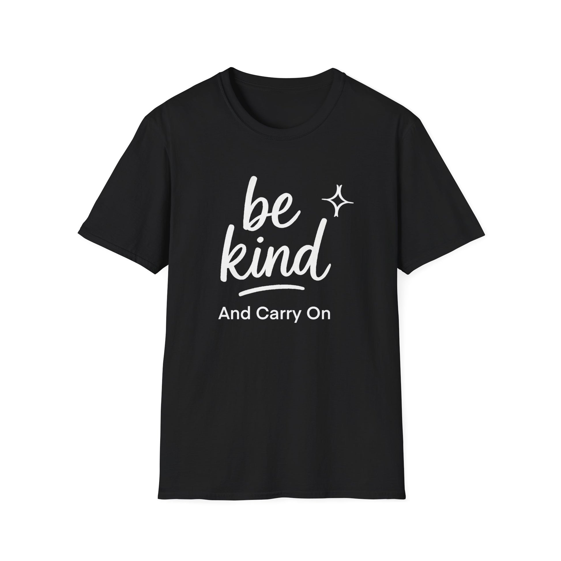 “Be Kind And Carry On” Unisex Softstyle T-Shirt - "Be Kind" Inspirational Postal Tee, Motivational Shirt for Postal Workers &  for Self-Care, Gift for Friends, Positive Vibes, Everyday Wear