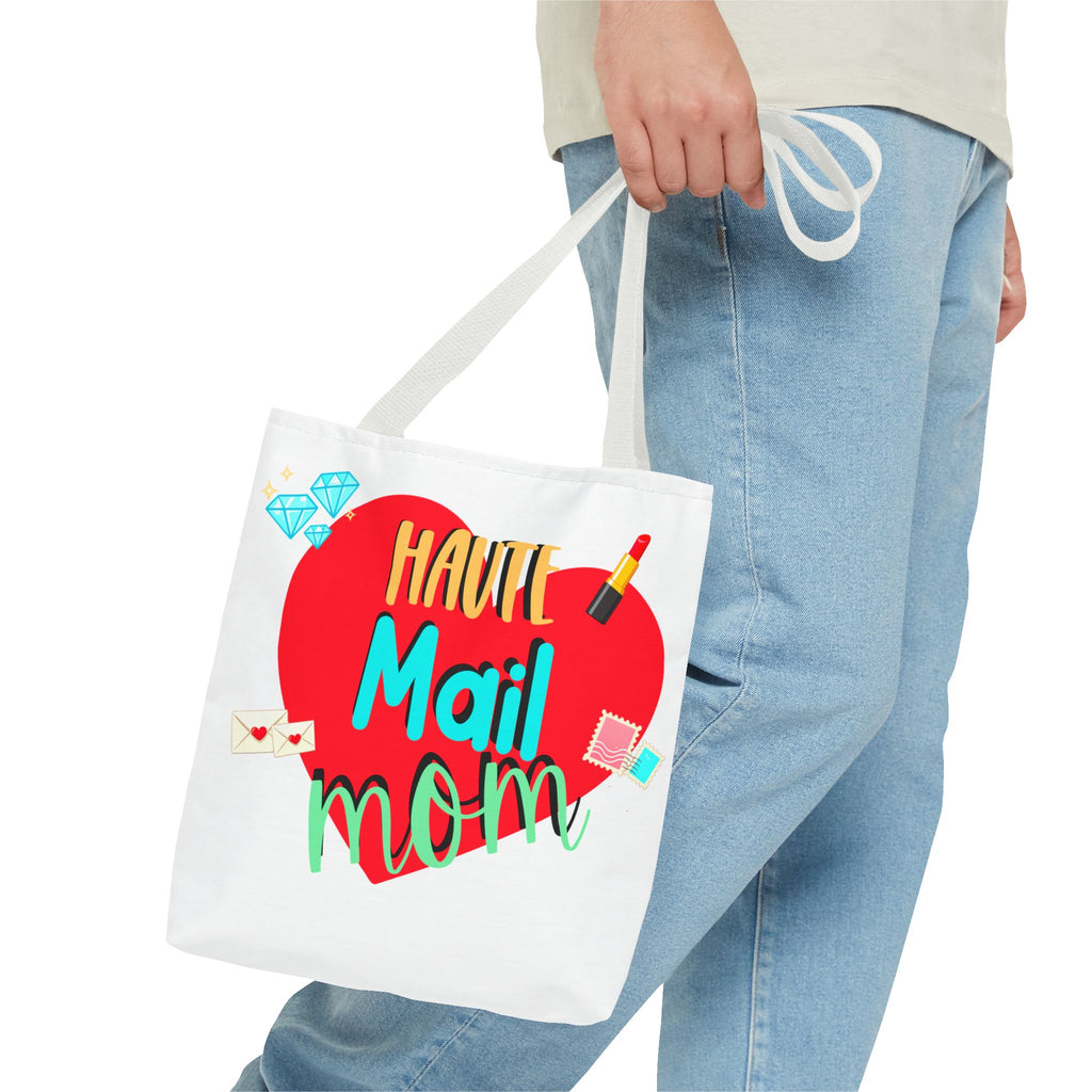 Tote Bag — "Haut Mail Mom" Heart Design Tote for Postal & Mom Gifts