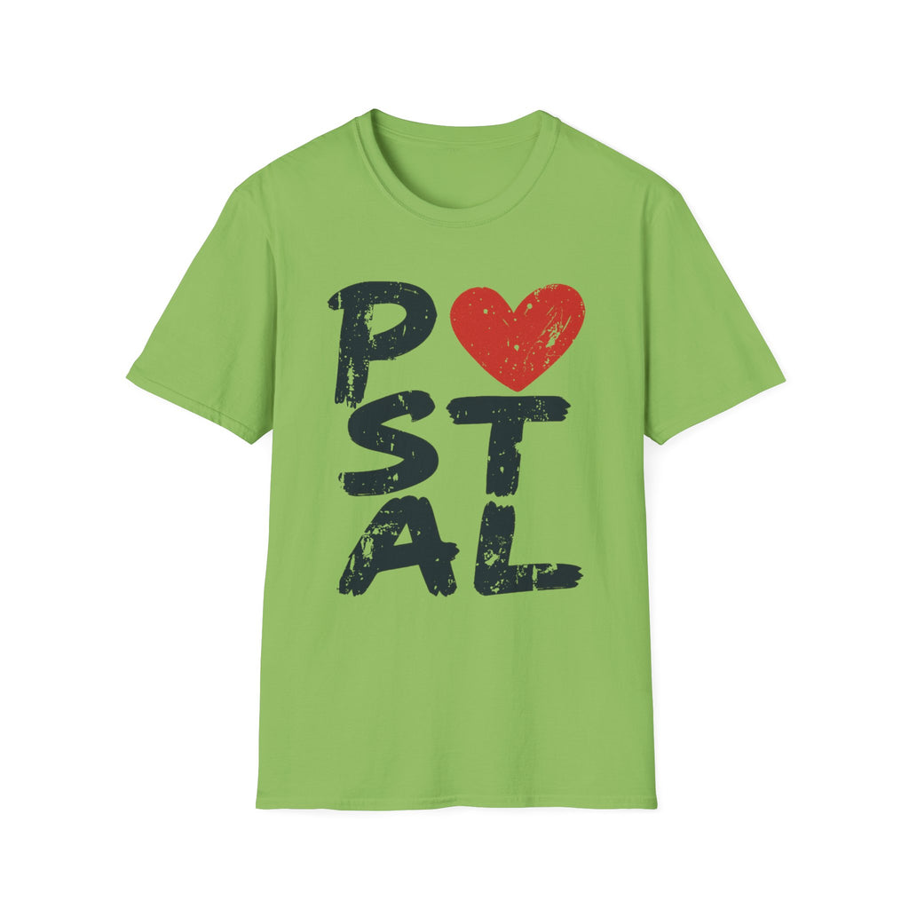 Postal Love T-Shirt - Unisex Softstyle Tee for Postal Workers, Letter Lovers, Proud Mail Carriers, Postal Workers, Gift for Holidays, Casual Wear