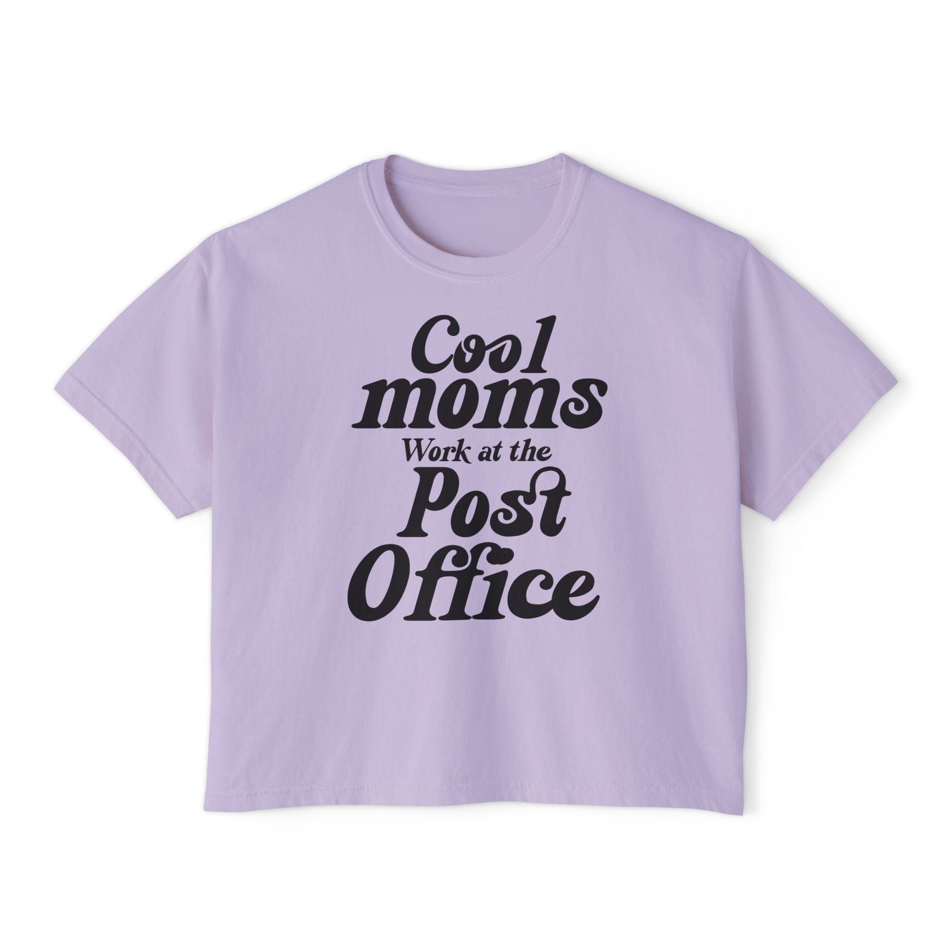 Cool Moms Work at the Post Office Boxy Tee – Funny Mail Worker Shirt, Postal Mom Gift, Cute Delivery Worker T-Shirt, Relaxed Fit Women’s Tee