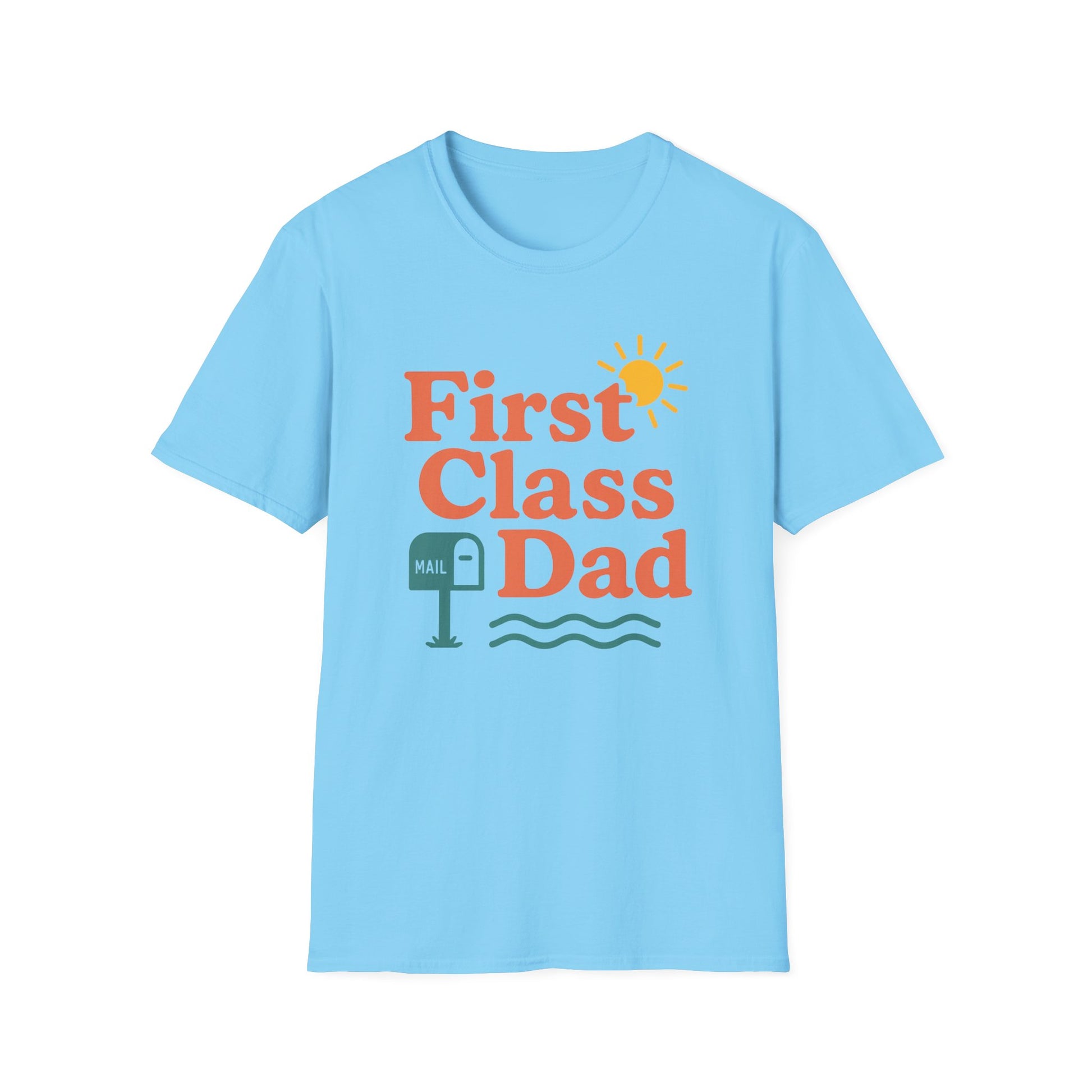 First Class Dad T-Shirt, Father's Day Gift, Unisex Tee, Softstyle Shirt, Cool Dad Apparel, Summer Wear