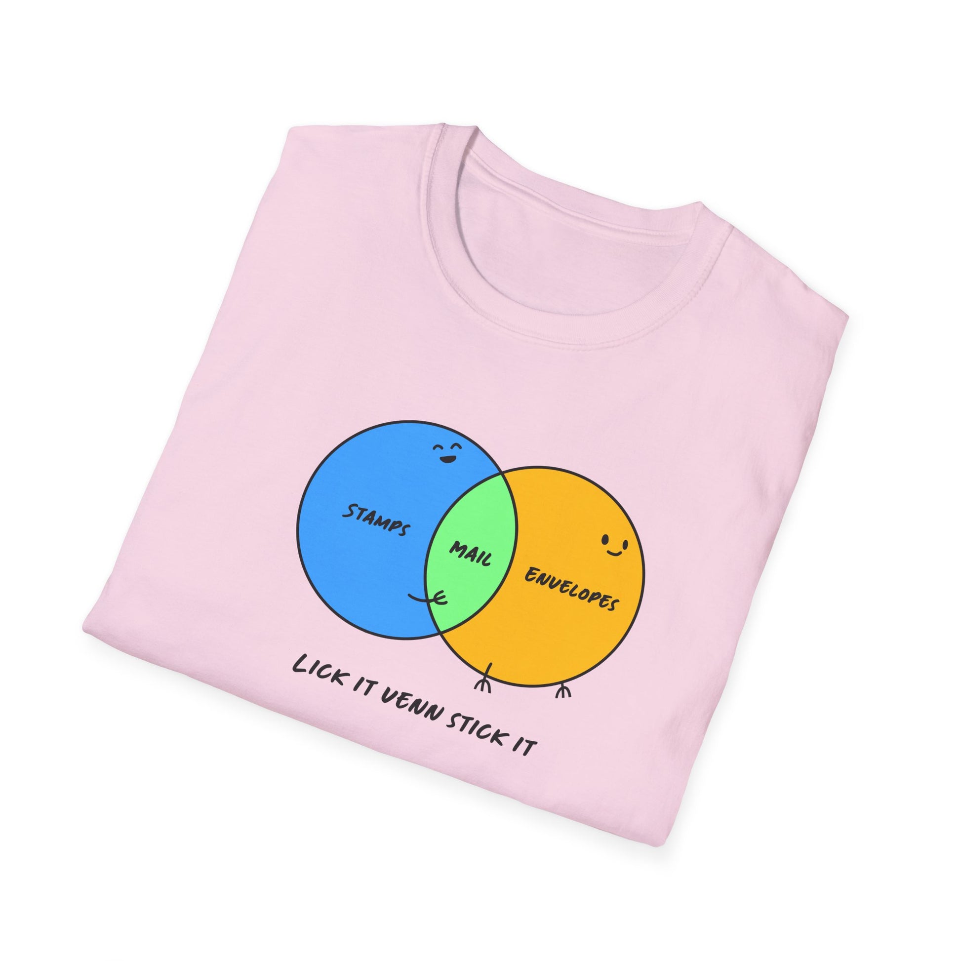 Venn Diagram Humor Postal T-Shirt, Fun Graphic Tee for Friends, Birthday Gift, Casual Wear, Relaxed Style, Laugh It Wear It