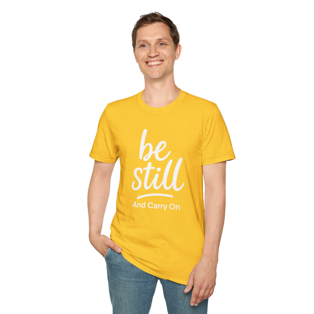 Be Still And Carry On Graphic Tee- Inspirational T-Shirt design for postal workers and people of faith