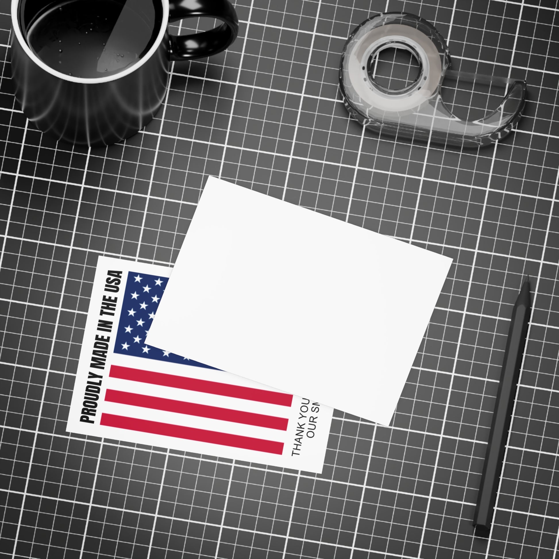 Made in USA Thank You Card Insert | Small Business Packaging Insert | Proudly Made in USA Card | Order Insert Card | Branding Thank You Card