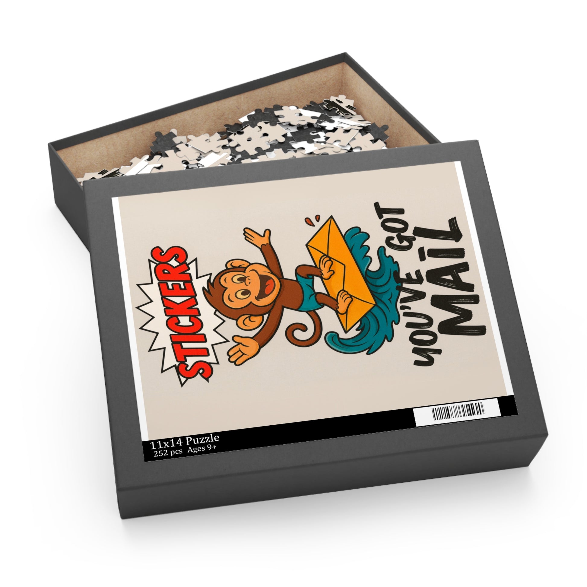 Fun Monkey Puzzle - You've Got Mail, 120-500 Piece Jigsaw, Family Activity, Gift for Kids, Puzzle Lover, Colorful Decor