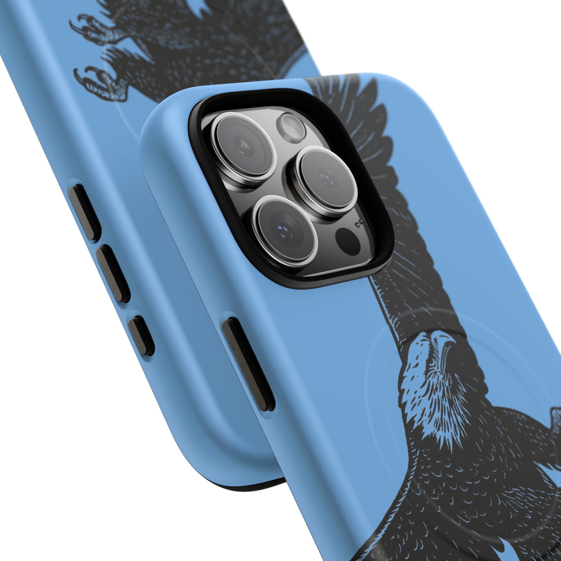 Eagle Flight Tough Magnetic Phone Case — Protective Magnetic Snap Cover with Soaring Eagle Design