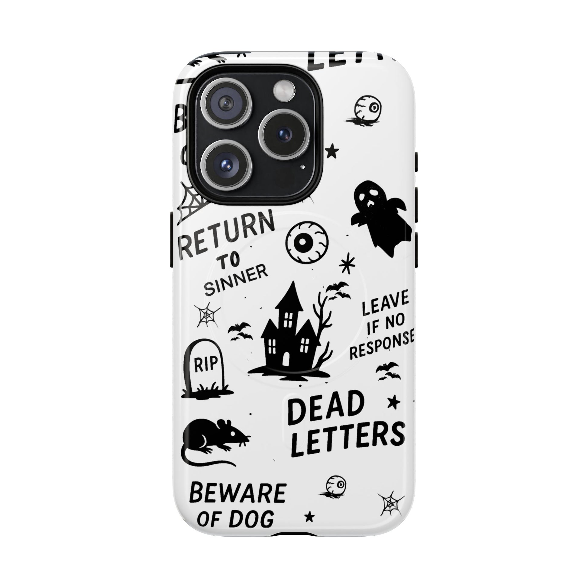 Spooky Phone Case, Halloween Accessory, Tough Magnetic Cases, Unique Gift, Gothic Style Tech Cover, Cell Phone Protector