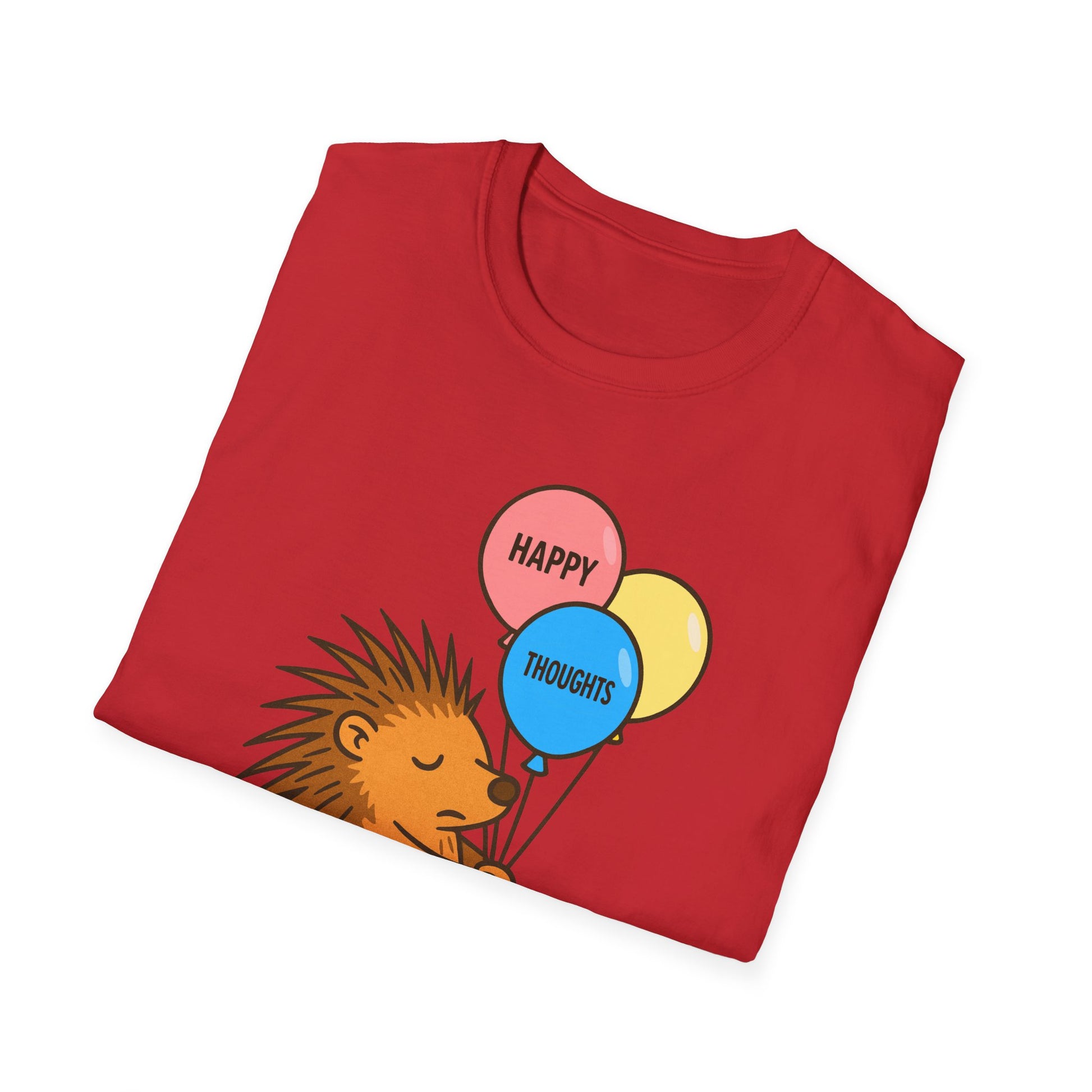 Happy Hedgehog T-Shirt, Cute Animal Tee, Unisex Softstyle Shirt, Gift for Postal Workers & Mail Carriers, Birthday Present, Casual Wear