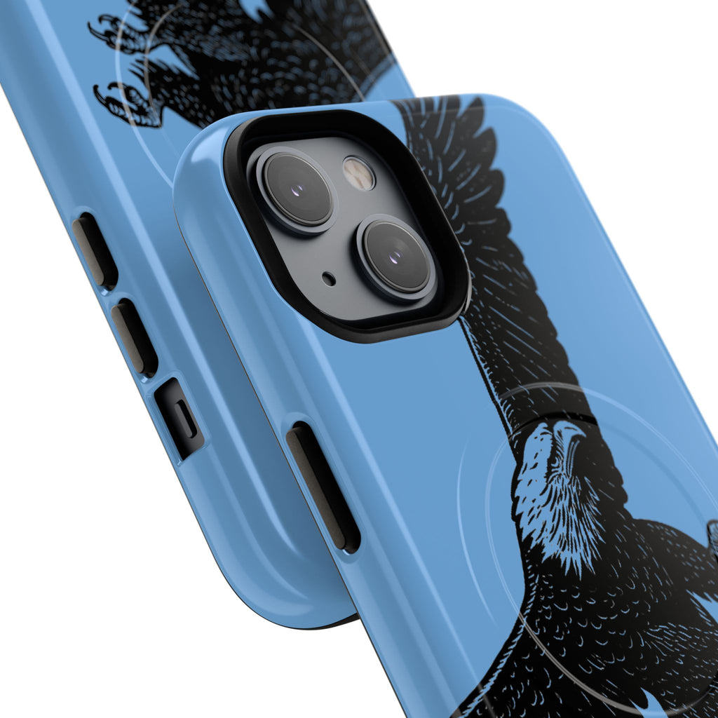 Eagle Flight Tough Magnetic Phone Case — Protective Magnetic Snap Cover with Soaring Eagle Design