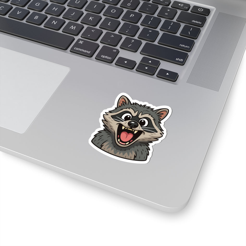 Playful Raccoon Kiss-Cut Stickers | Cute Animal Decals for Laptop, Journal, Water Bottle, Kids Room, Fun Gifts