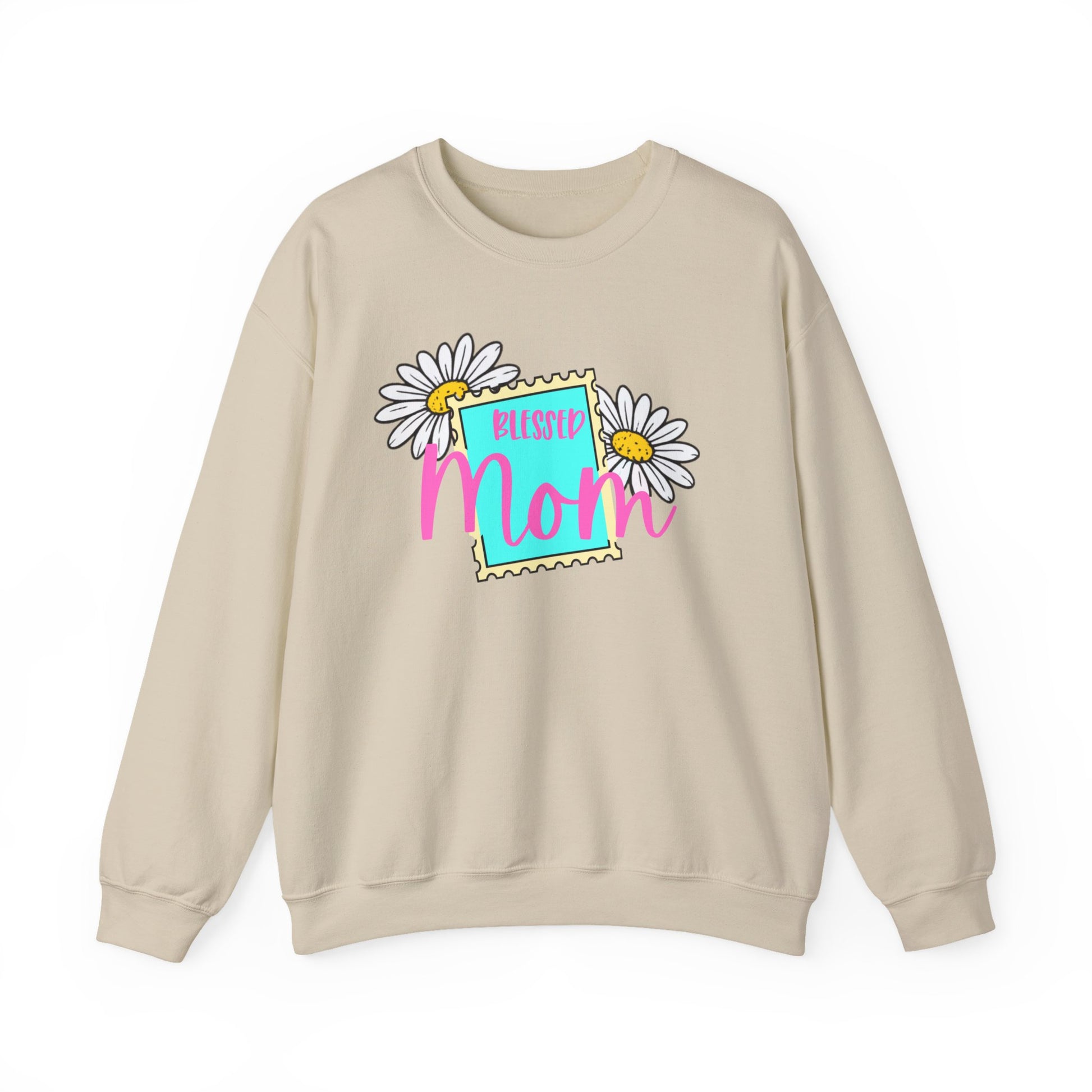 Blessed Mom Sweatshirt – Cute Mother’s Day Gift for Mom | Minimalist Stamp Design Crewneck | Mama Gift, Gift for Her