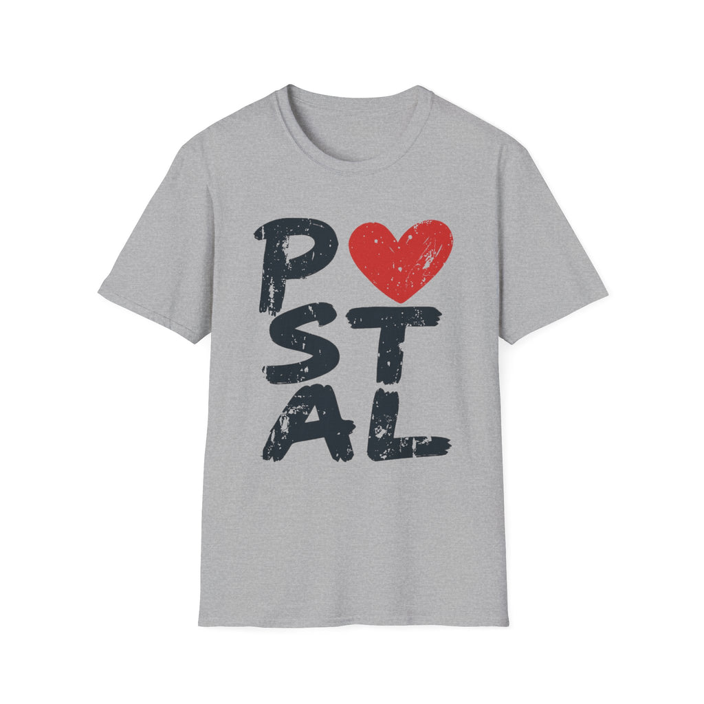 Postal Love T-Shirt - Unisex Softstyle Tee for Postal Workers, Letter Lovers, Proud Mail Carriers, Postal Workers, Gift for Holidays, Casual Wear