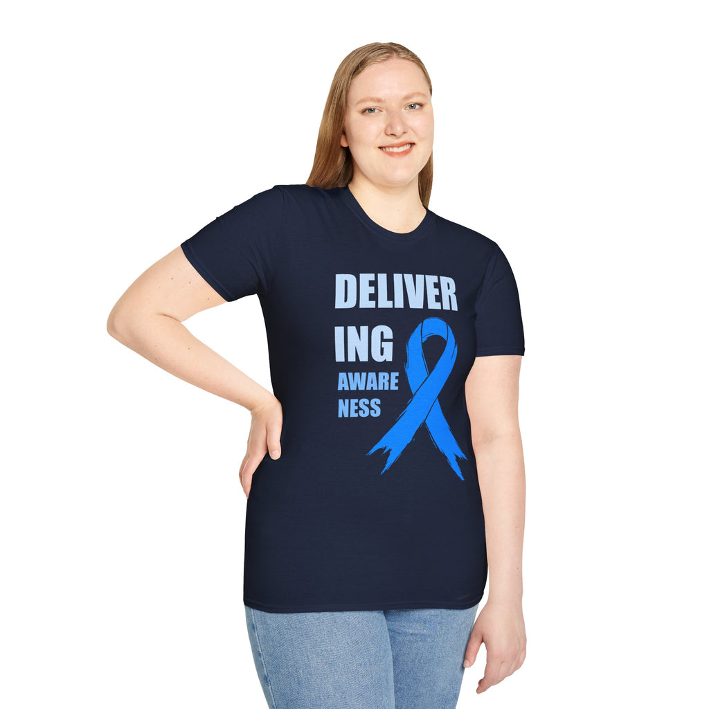 Prostate Cancer Awareness Shirt – Delivering Awareness Light Blue Ribbon Support Tee