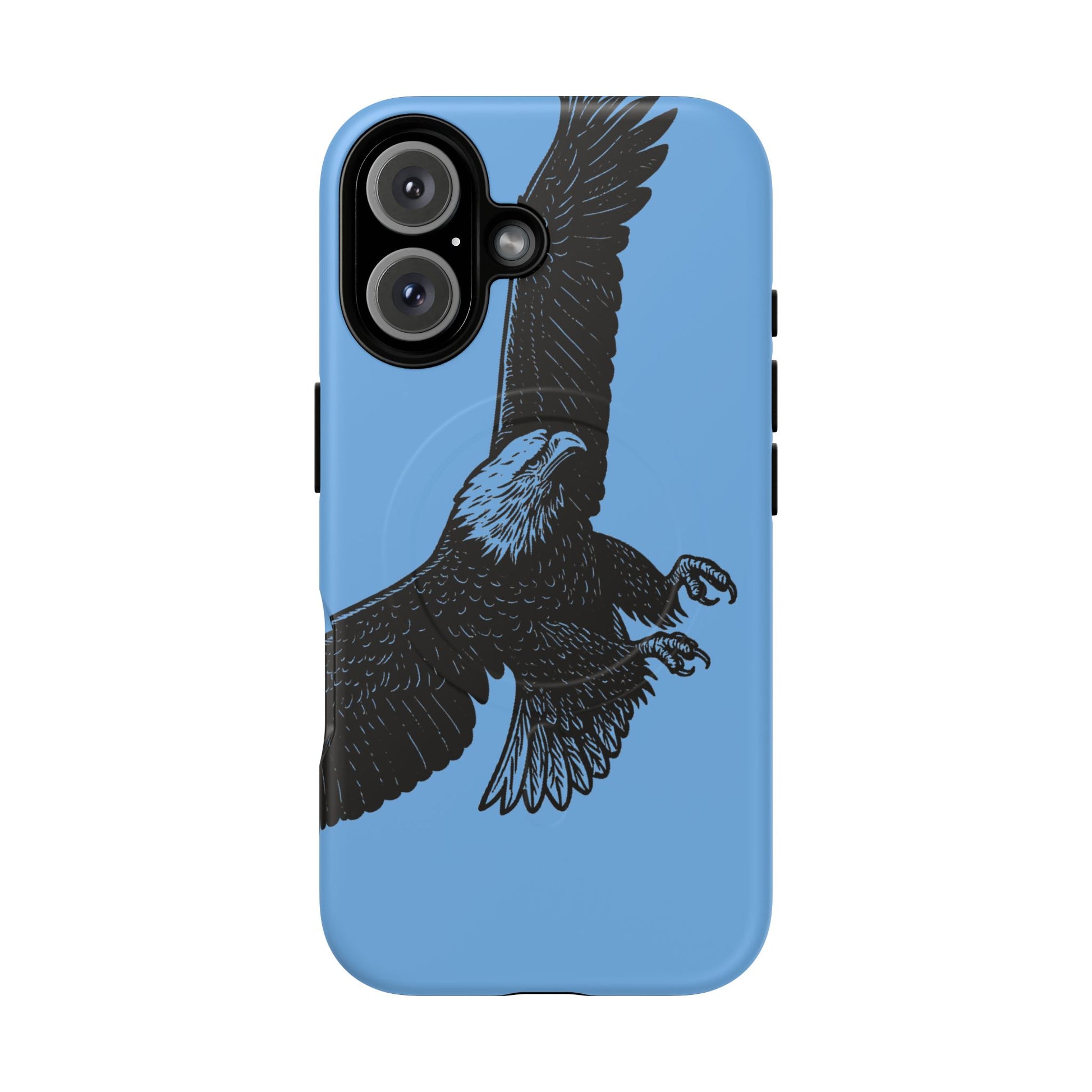 Eagle Flight Tough Magnetic Phone Case — Protective Magnetic Snap Cover with Soaring Eagle Design