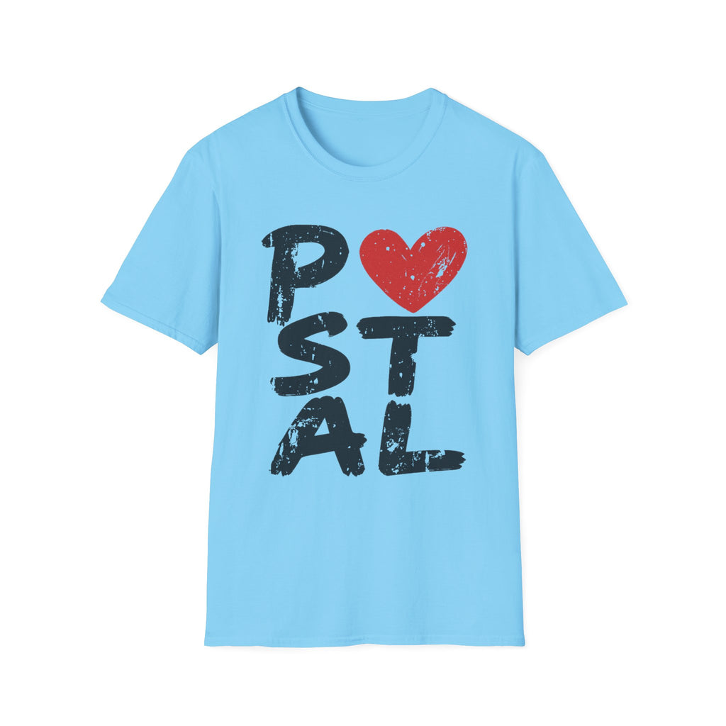Postal Love T-Shirt - Unisex Softstyle Tee for Postal Workers, Letter Lovers, Proud Mail Carriers, Postal Workers, Gift for Holidays, Casual Wear