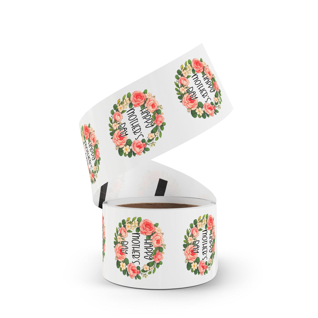 Cute Happy Mother's Day Sticker Labels — Roll of Decorative Mother’s Day Gift Seals