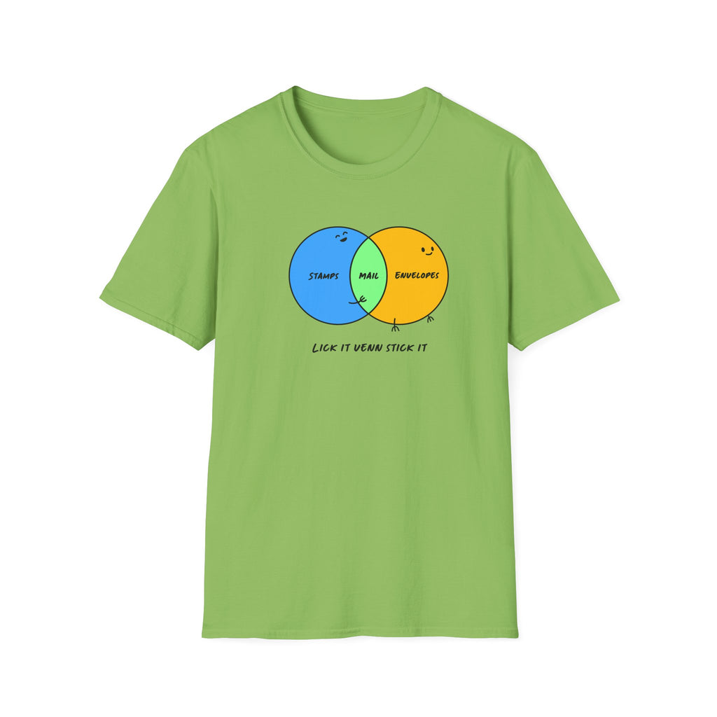 Venn Diagram Humor Postal T-Shirt, Fun Graphic Tee for Friends, Birthday Gift, Casual Wear, Relaxed Style, Laugh It Wear It