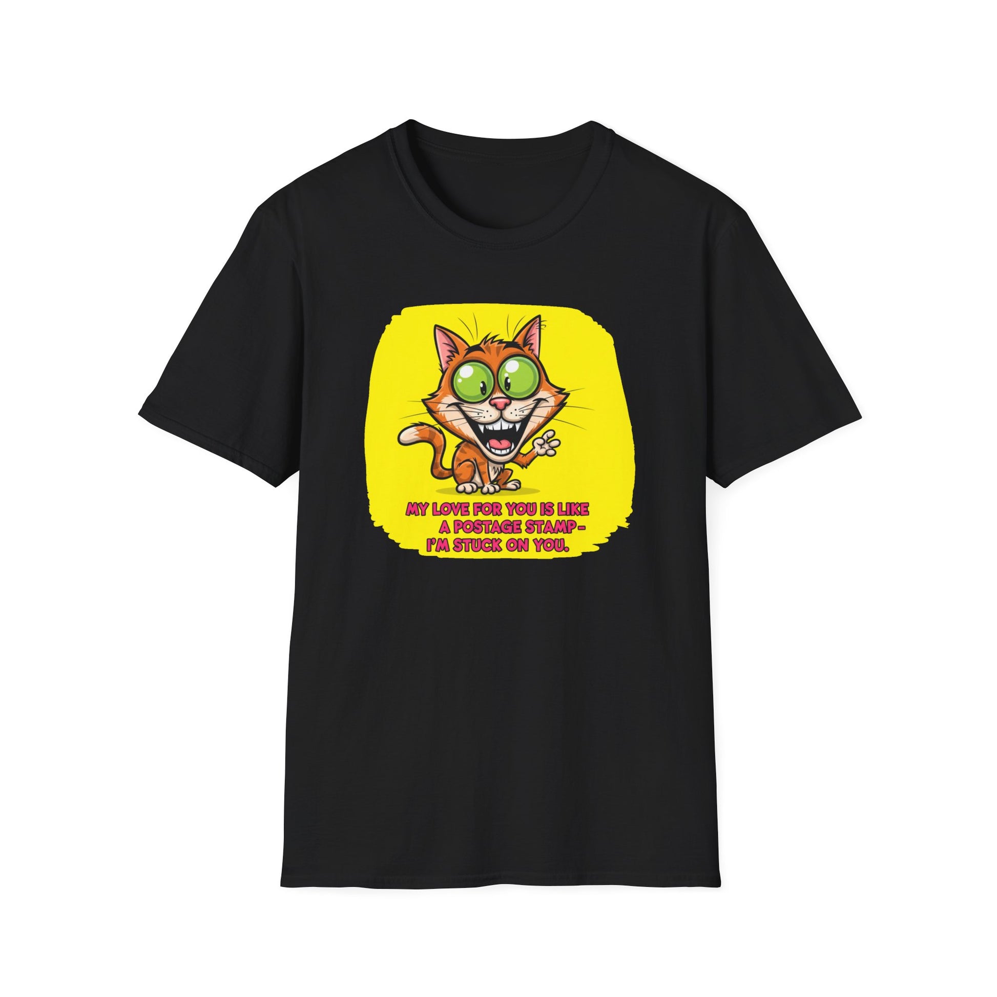 My Love For You Is Like- Funny graphic T-shirt for cat lovers with a touch of postal humor