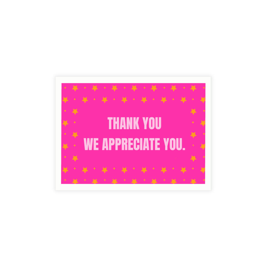 Thank You Card for Small Business Orders | Packaging Insert | Customer Appreciation Card | Cute Pink Star Design | Branding Insert
