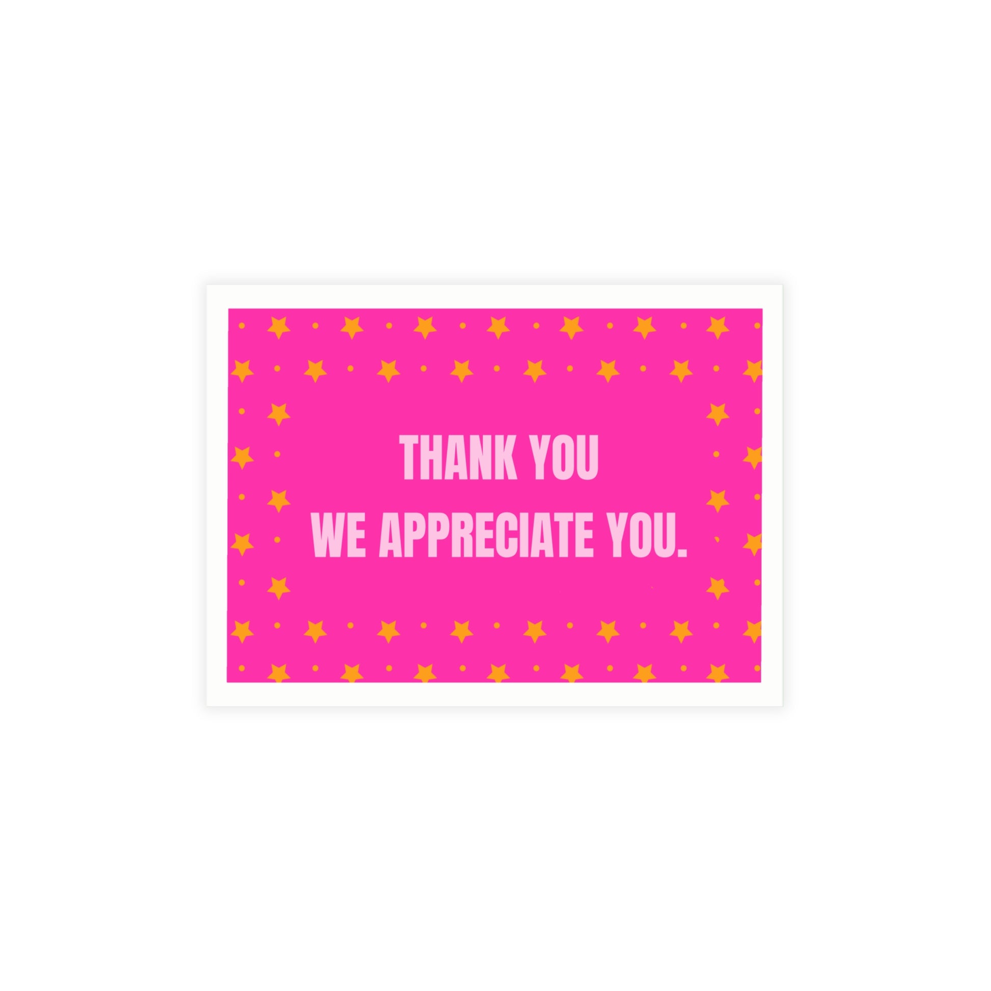 Thank You Card for Small Business Orders | Packaging Insert | Customer Appreciation Card | Cute Pink Star Design | Branding Insert