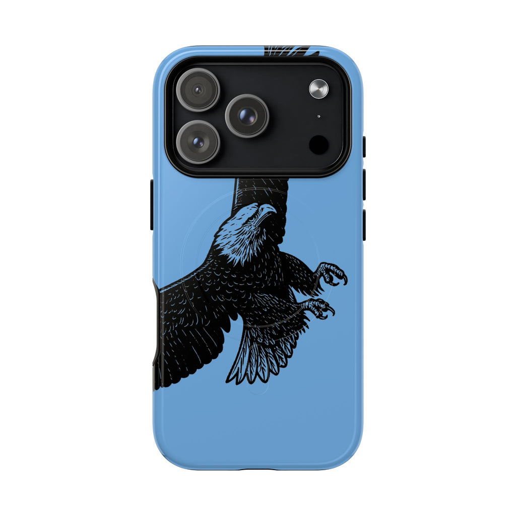 Eagle Flight Tough Magnetic Phone Case — Protective Magnetic Snap Cover with Soaring Eagle Design