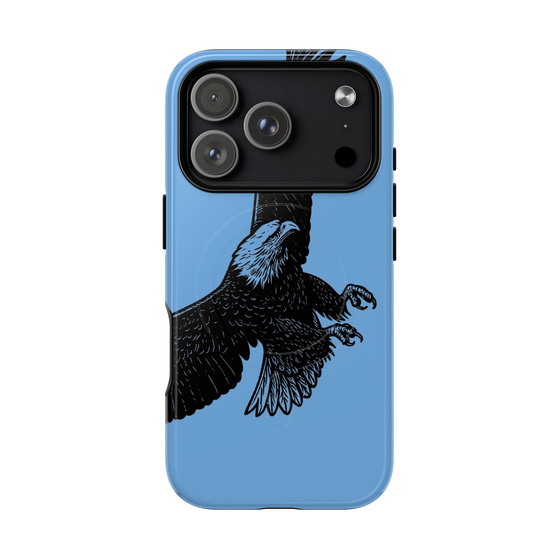 Eagle Flight Tough Magnetic Phone Case — Protective Magnetic Snap Cover with Soaring Eagle Design