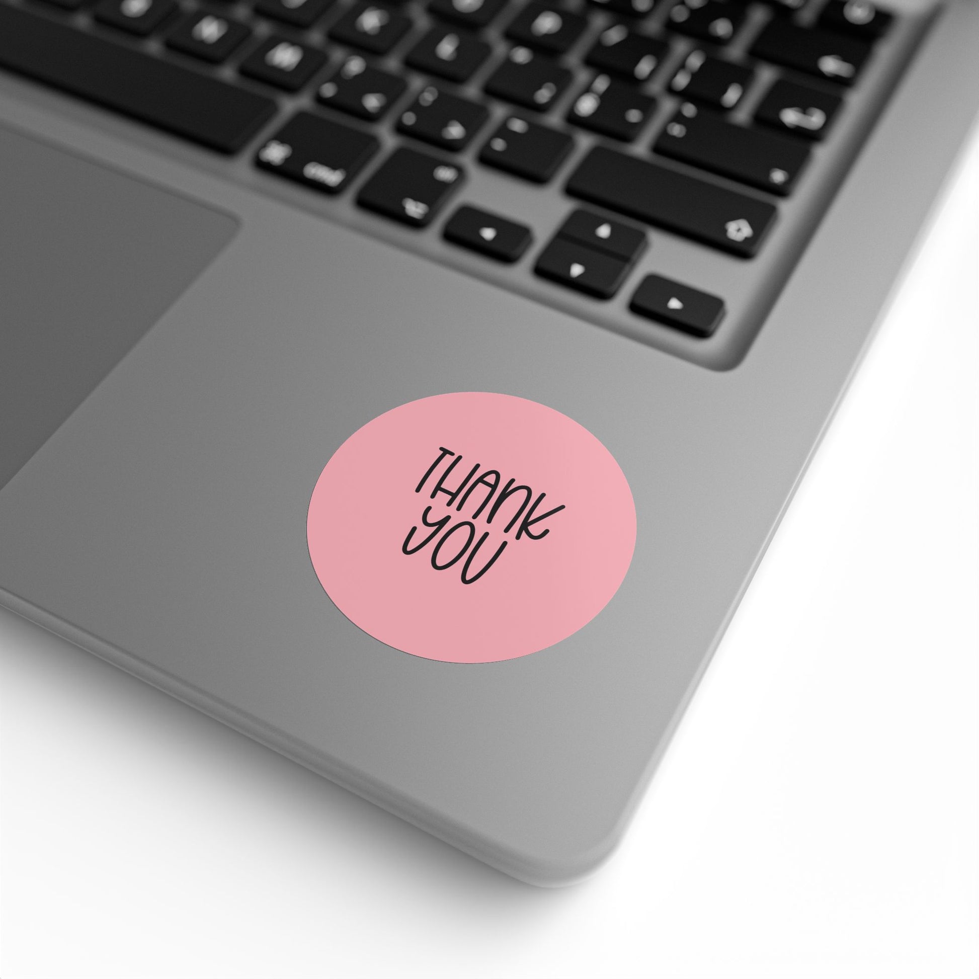 Thank You Round Sticker Roll — Pink Thank You Labels for Small Business Packaging & Shipping