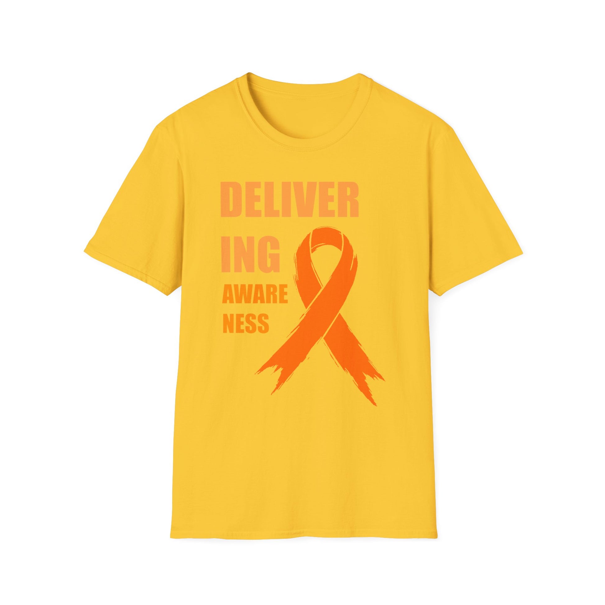 Multiple Sclerosis Awareness Shirt – Delivering Awareness Orange Ribbon Support Tee