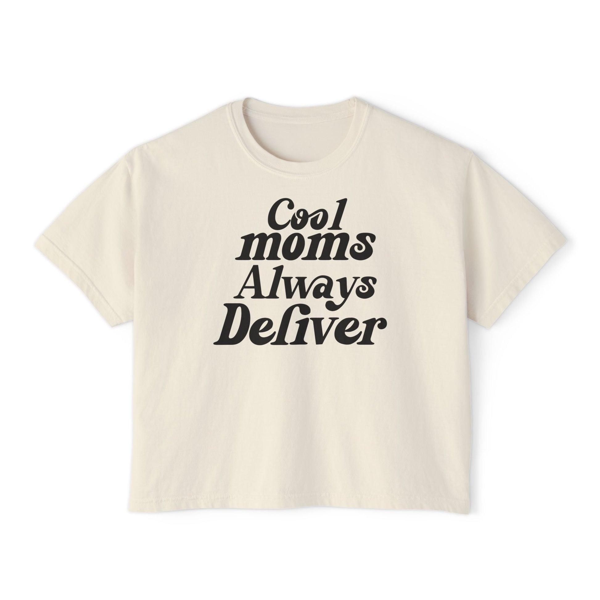 Cool Moms Always Deliver Boxy Tee – Funny Mail Worker Shirt, Postal Mom Gift, Cute Delivery Worker T-Shirt, Relaxed Fit Women’s Tee