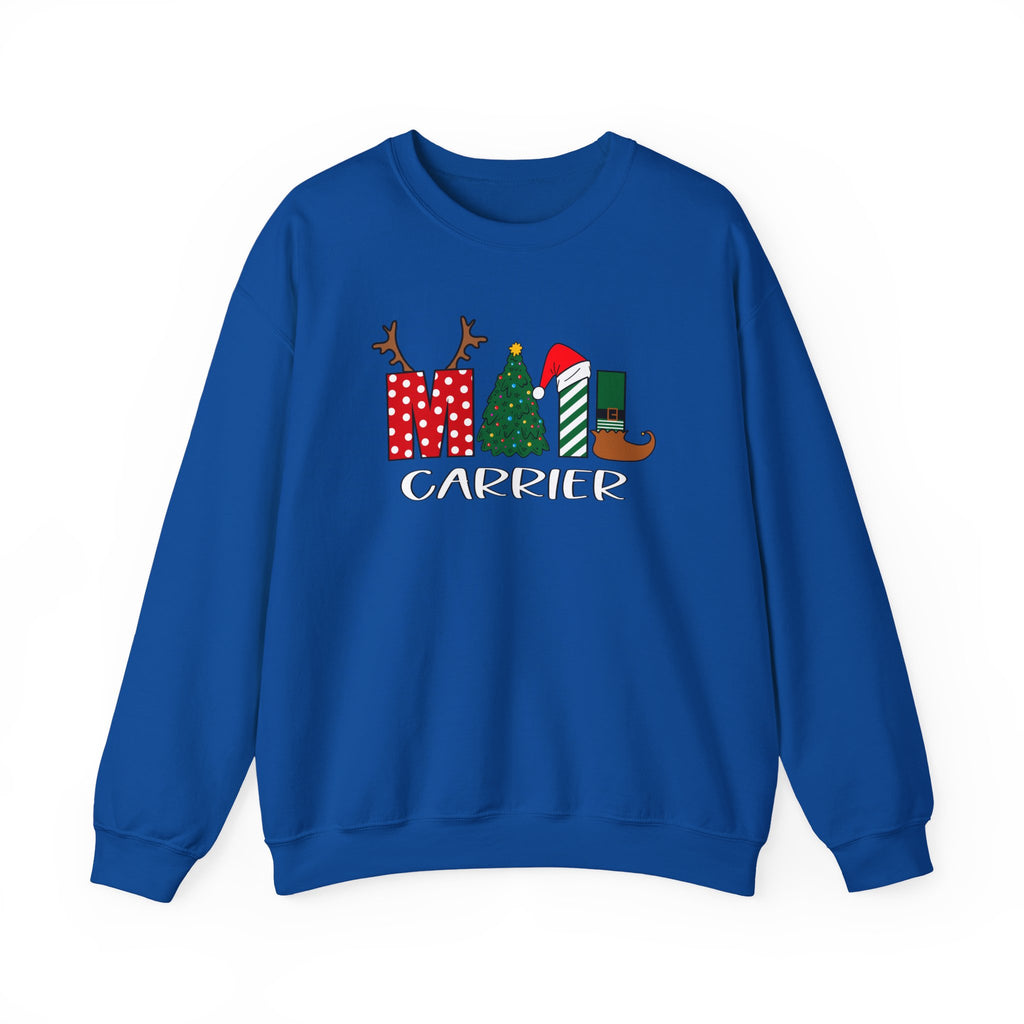 Festive Mail Carrier Sweatshirt, Holiday Gifts For Mail Carriers, Sweatshirts For Mail Carriers.