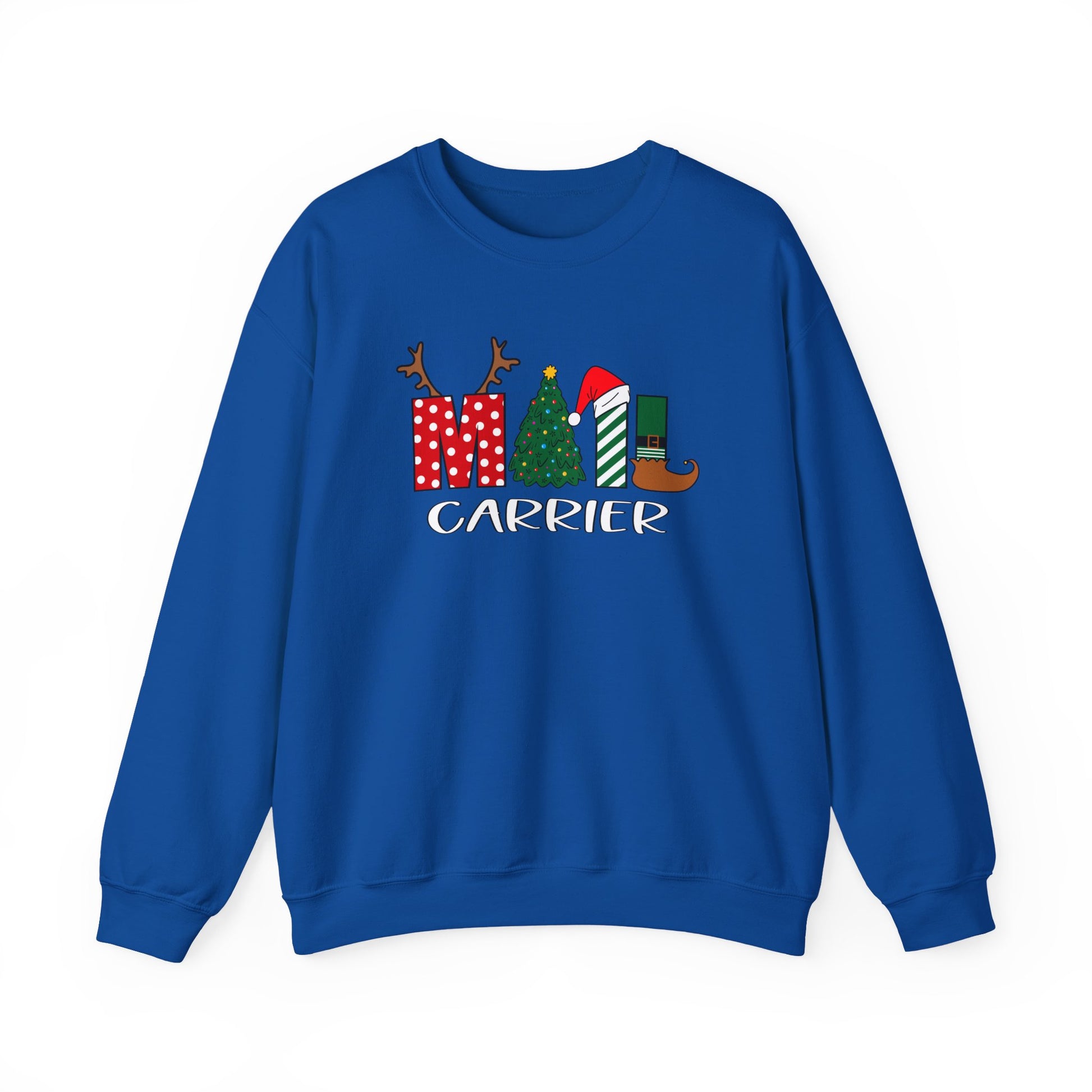 Festive Mail Carrier Sweatshirt, Holiday Gifts For Mail Carriers, Sweatshirts For Mail Carriers.