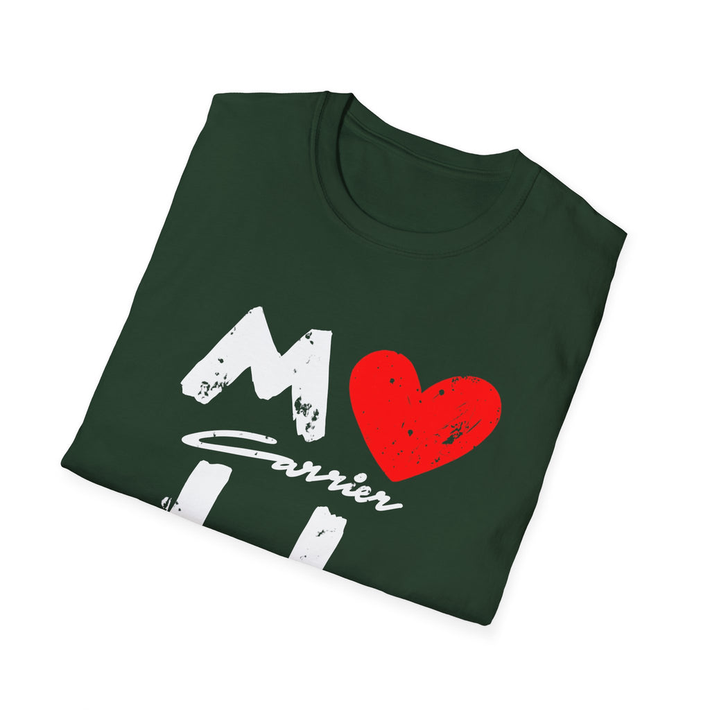 Mail Carrier Love T-Shirt, Unisex Softstyle Tee,  Postal Worker, Casual Gift for Him or Her, Perfect for Birthdays, Celebrations, Everyday Wear