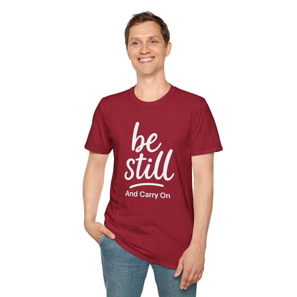 Be Still And Carry On Graphic Tee- Inspirational T-Shirt design for postal workers and people of faith
