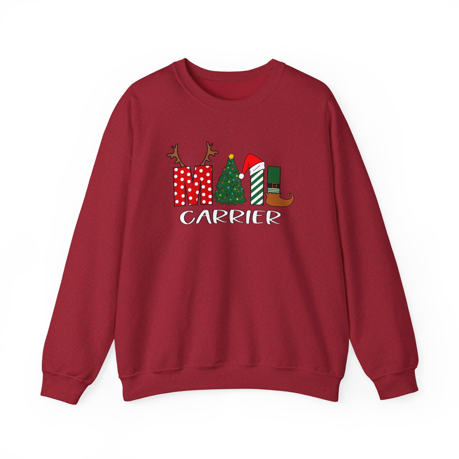 Festive Mail Carrier Sweatshirt, Holiday Gifts For Mail Carriers, Sweatshirts For Mail Carriers.
